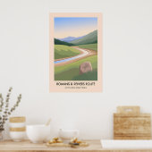 Romans und Reivers Route Schottlands Große Trails Poster (Küche)