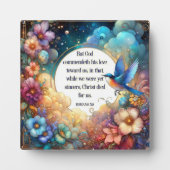 Romans Verse Inspiration Art Nouveau Oaster Fotoplatte (Vorderseite)