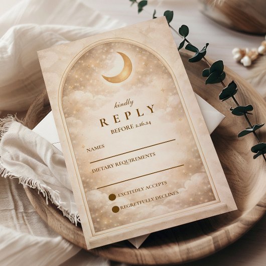 Romant RSVP Karte