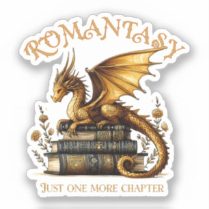 Romantasy Dragon Books Nur noch ein Kapitel Aufkleber