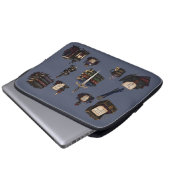 Romantasy, Koffein und Chaos Laptopschutzhülle (Vorne Knopf)