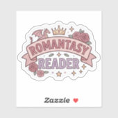 Romantasy-Leser - Buchliebhaber lesend Aufkleber (Blatt)