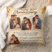 Romantic 10th Anniversary Couple Photo Collage Kissen (Decke)