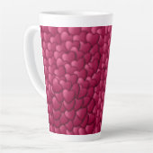 Romantic 3D Red Hearts Pattern-32322 Milchtasse (Linke Ecke)