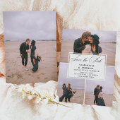 Romantic 4 photos collage  save the date wedding