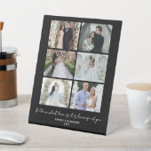 Romantic 6 Photo Collage Valentine’s Day Black Sockelschild (In SItu)