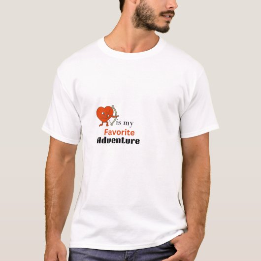 Romantic Adventures T-Shirt - Liebe mit Cupid Char (Vorderseite)