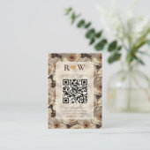 Romantic Anemones Accent Backyard Wedding Begleitkarte (Stehend Vorderseite)