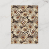 Romantic Anemones Accent Backyard Wedding Begleitkarte (Rückseite)