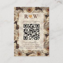 Romantic Anemones Accent Backyard Wedding Begleitkarte