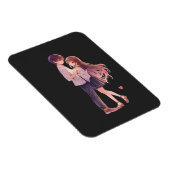 Romantic Anime Couple - Cute Aesthetic Lovers Art Magnet (Rechte Seite)