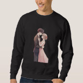 Romantic Anime Couple Embrace T-Shirt Sweatshirt (Vorderseite)