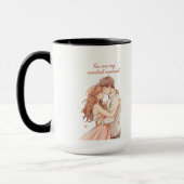 Romantic Anime Couple - Sweet Valentine Moment Tasse (Links)