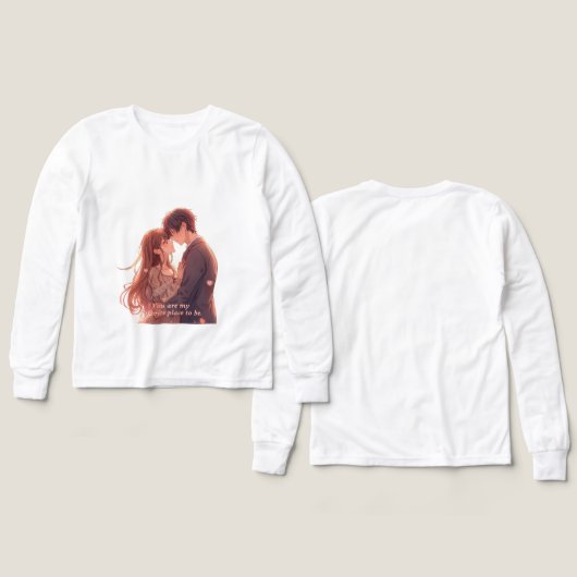 Romantic Anime Couple - Valentine's Day Aesthetic (Design Vorderseite & Rückseite)