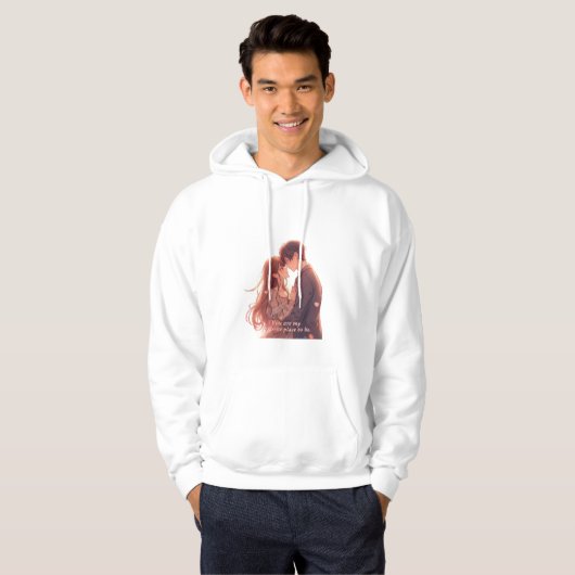 Romantic Anime Couple - Valentine's Day Aesthetic Hoodie (Vorne ganz)