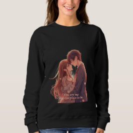 Romantic Anime Couple - Valentine's Day Aesthetic Sweatshirt