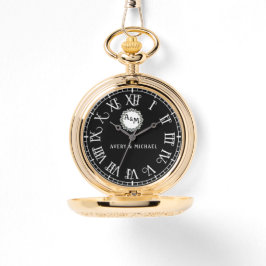 Romantic Anniversary Custom Monogram Armbanduhr