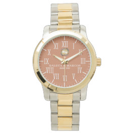 Romantic Anniversary Custom Monogram Initials Armbanduhr