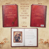 Romantic Anniversary Poem Storybook Couple Photo Karte