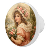 Romantic Antique Art for Drawer & Cabinet Knobs Keramikknauf (Rechts)