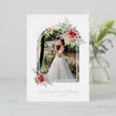 Romantic Arch Spanish Quinceañera Photo Floral Folieneinladung (Stehend vorne)
