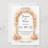 Romantic Arch Wedding Einladung (Vorderseite)