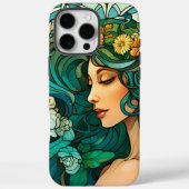 Romantic Art Nouveau Woman Case-Mate iPhone Hülle (Rückseite)