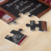 Romantic Baby Reveal Pregnancy announcement gift  Puzzle (Seite)