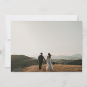 Romantic Baroque Ornate Frame Black Photo Save The Date (Rückseite)