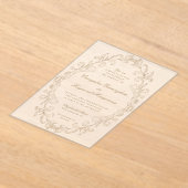 Romantic Baroque Ornate Frame Wedding Acryleinladungen (Ablage )