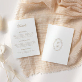 Romantic Baroque Ornate Frame Wedding Details Begleitkarte