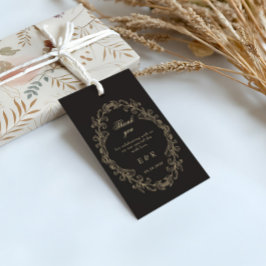 Romantic Baroque Ornate Frame Wedding Geschenkanhänger