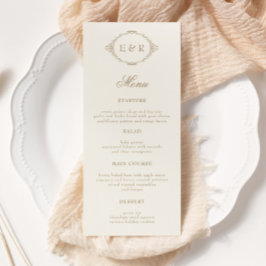 Romantic Baroque Ornate Frame Wedding Invitation Menükarte