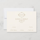Romantic Baroque Ornate Frame Wedding RSVP Karte (Vorderseite)