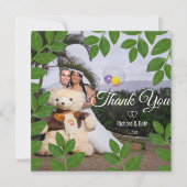 Romantic Bay Blätter Vielen Dank für Ihre Hochzeit (Vorderseite)