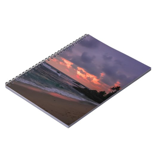 Romantic Beach at Dusk Notizblock (Linke Seite)