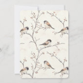 Romantic Birds in a Tree Baby Shower Einladung (Rückseite)