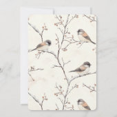 Romantic Birds in a Tree Bridal Shower Einladung (Rückseite)