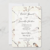 Romantic Birds in a Tree Bridal Shower Einladung (Vorderseite)