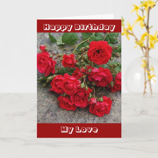 Romantic Birthday Card Karte (Gelbe Blume)