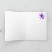 Romantic Birthday Card with French Greeting Karte (Innenseite)