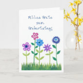 Romantic Birthday Card with German Greeting Karte (Gelbe Blume)