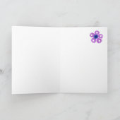 Romantic Birthday Card with Norwegian Greeting Karte (Innenseite)