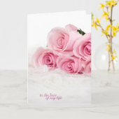romantic birthday-pink roses on fur karte (Gelbe Blume)