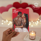 Romantic Black Couple Valentine’s Day Karte