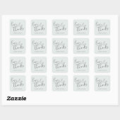 Romantic Black Cursive Love Thanks Sticker (Blatt)