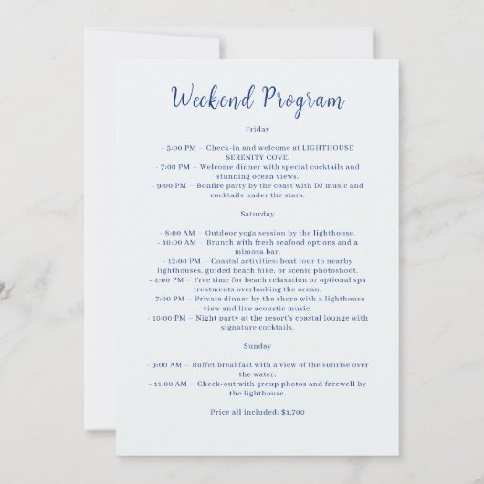 Romantic Blonde Cowgirl Chic Landscape Lighthouse Einladung (Rückseite)