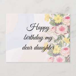 Romantic blooming flowers postkarte