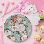 Romantic Blossom Haven Pappteller (Party)