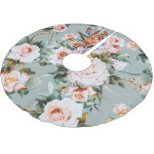 Romantic Blossom Haven Polyester Weihnachtsbaumdecke (Schrägansicht)